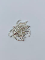 Silver Curved Tube Beads