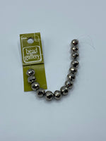 Faceted Silver Glass Beads