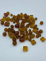 Amber colored Glass Beads