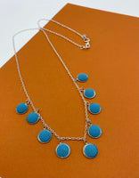 Necklace with Blue Pendants